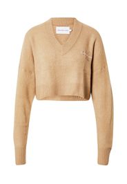 Calvin Klein Jeans Pullover  beige chiaro / bianco