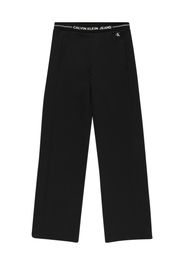 Calvin Klein Jeans Pantaloni 'Intarsia'  nero / bianco