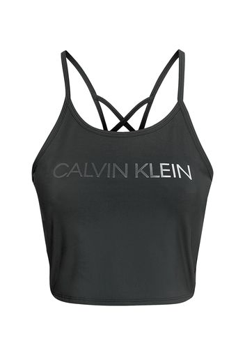 Calvin Klein Performance Top sportivo  nero / argento