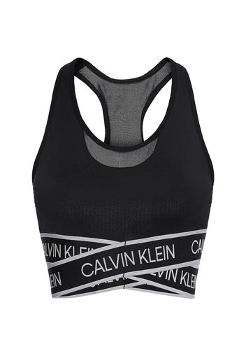 Calvin Klein Performance Reggiseno sportivo  nero / bianco