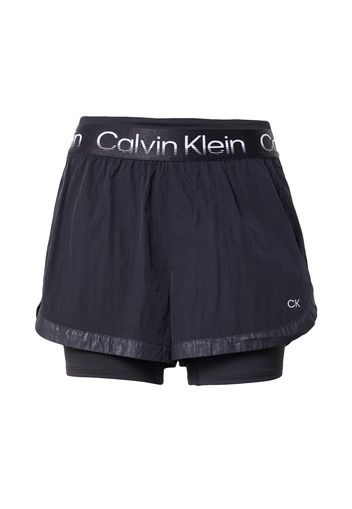 Calvin Klein Performance Pantaloni sportivi  nero / bianco