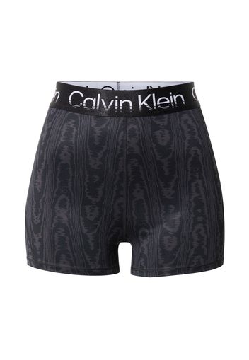 Calvin Klein Performance Pantaloni sportivi  nero / bianco