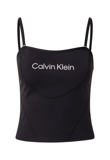 Calvin Klein Performance Top sportivo 'WO'  nero / bianco