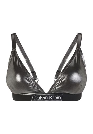 Calvin Klein Swimwear Plus Top per bikini  grigio argento / nero / bianco