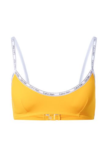 Calvin Klein Swimwear Top per bikini 'BRALETTE'  giallo oro / bianco / nero