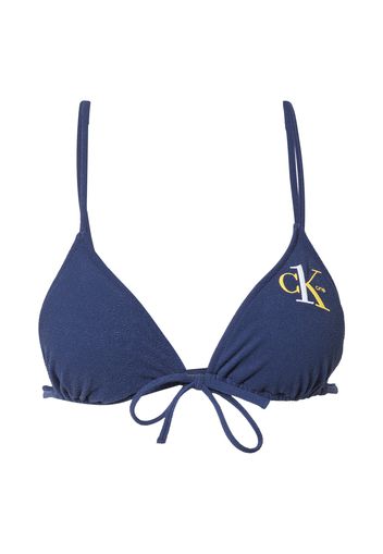 Calvin Klein Swimwear Top per bikini  navy / giallo / bianco