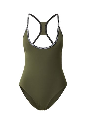 Calvin Klein Swimwear Costume intero  cachi / bianco / nero