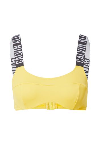 Calvin Klein Swimwear Top per bikini  giallo / nero / bianco