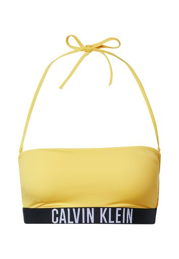 Calvin Klein Swimwear Top per bikini  giallo / nero / bianco