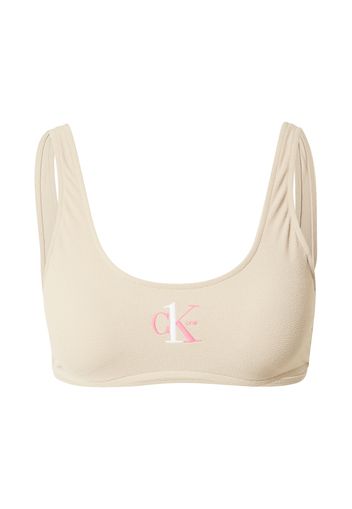 Calvin Klein Swimwear Top per bikini  sabbia / rosa chiaro / bianco