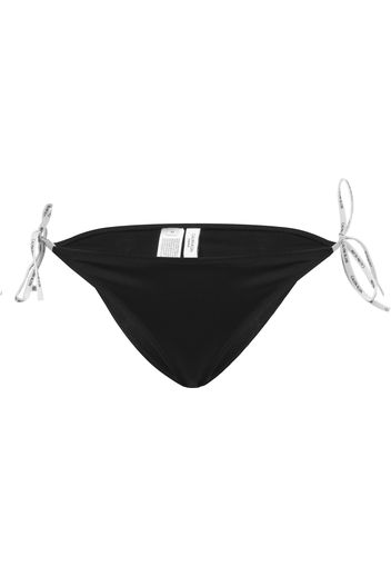 Calvin Klein Swimwear Pantaloncini per bikini 'Cheeky String Side Tie'  nero / bianco