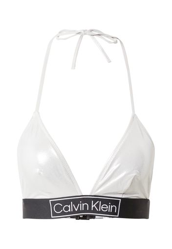 Calvin Klein Swimwear Top per bikini  grigio chiaro / nero / bianco