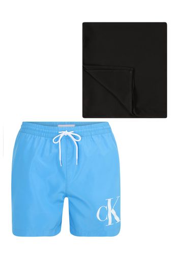 Calvin Klein Swimwear Pantaloncini da bagno  azzurro / nero / bianco