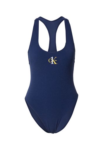 Calvin Klein Swimwear Costume intero  blu scuro / giallo / bianco