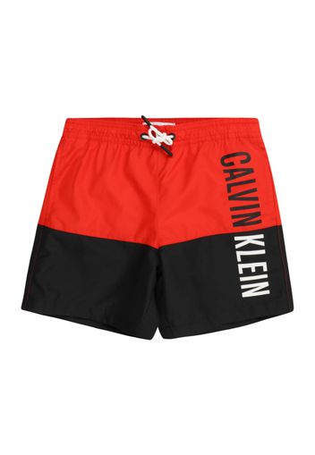 Calvin Klein Swimwear Pantaloncini da bagno  rosso / nero / bianco