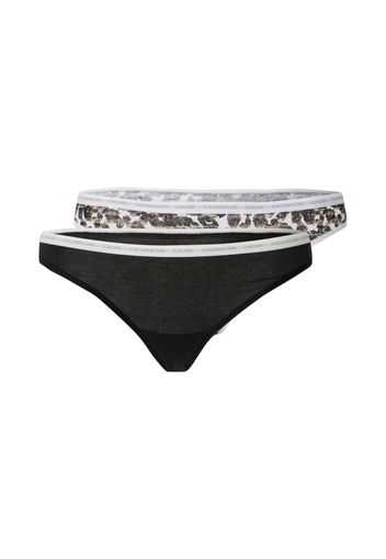 Calvin Klein Underwear String  nero / bianco / marrone chiaro
