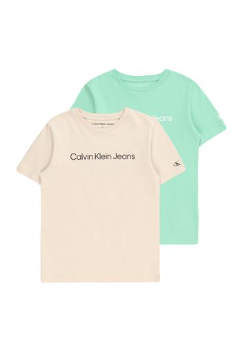 Calvin Klein Maglietta  beige / verde chiaro / nero / bianco