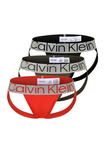 Calvin Klein Underwear Slip 'Jockstrap'  grigio chiaro / oliva / rosso / nero