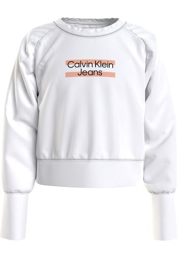 Calvin Klein Felpa 'HERO'  albicocca / nero / bianco