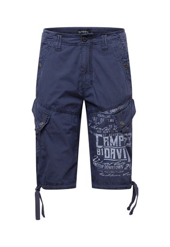 CAMP DAVID Pantaloni cargo  blu scuro / bianco