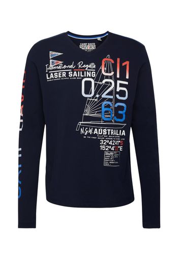 CAMP DAVID Maglietta  blu / navy / rosso fuoco / bianco