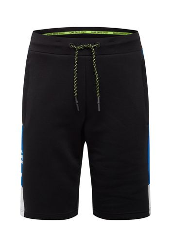 CAMP DAVID Pantaloni  blu reale / giallo neon / nero / bianco