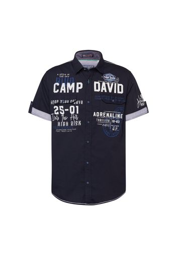 CAMP DAVID Camicia  blu scuro / bianco