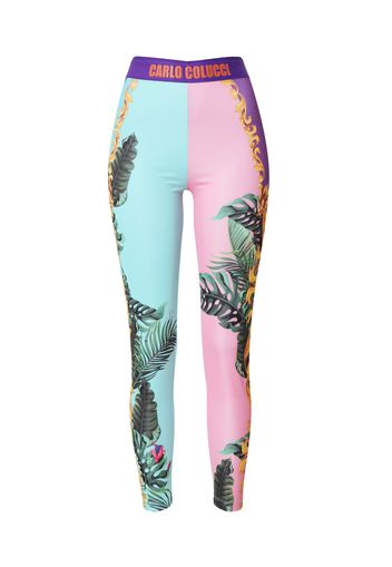 Carlo Colucci Leggings  verde chiaro / rosa chiaro / lilla scuro / giallo oro / verde scuro