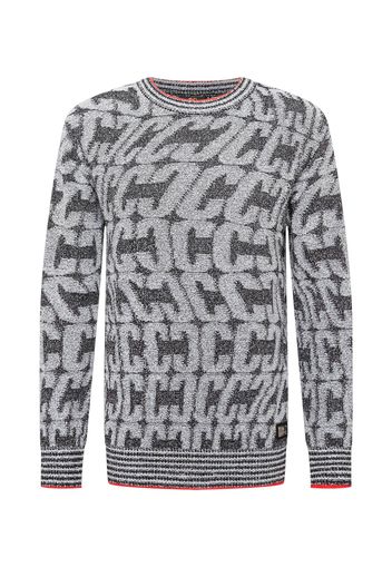 Carlo Colucci Pullover  grigio argento / mirtillo / nero sfumato