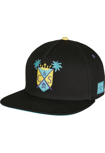 Cayler & Sons Cappello da baseball 'Miami Crest'  nero / giallo / lilla neon / blu chiaro