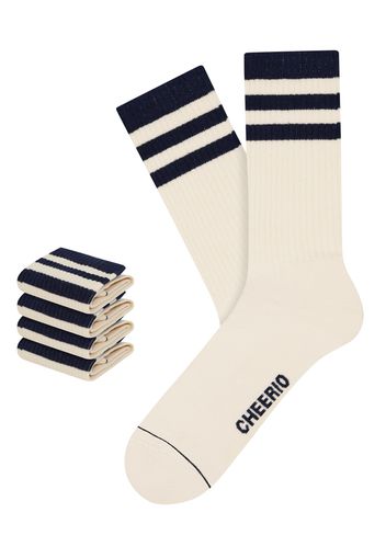 CHEERIO* Calzino 'Retro Tennis Type 4P'  nero / bianco