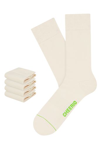 CHEERIO* Calzino 'Best Friend 4P'  verde / beige chiaro