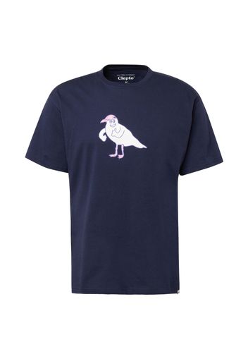 Cleptomanicx Maglietta 'Gull Cap'  blu / blu scuro / rosso / bianco