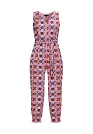 COMMA Tuta jumpsuit  orchidea / blu reale / bianco / caramello / malva