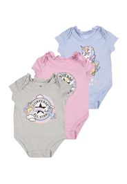 CONVERSE Tutina / body per bambino  blu chiaro / grigio sfumato / rosa / bianco