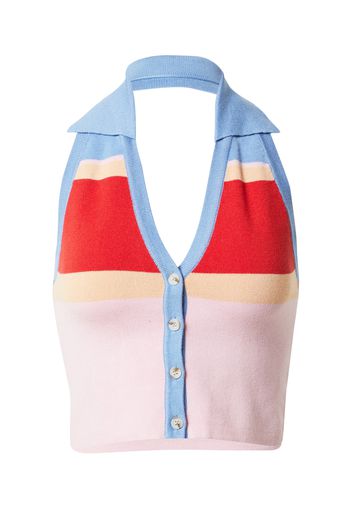 Cotton On Top in maglia  blu chiaro / rosso / pesca / rosa