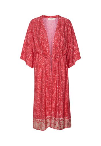 Cream Kimono 'Emmelia'  rosso fuoco / bianco