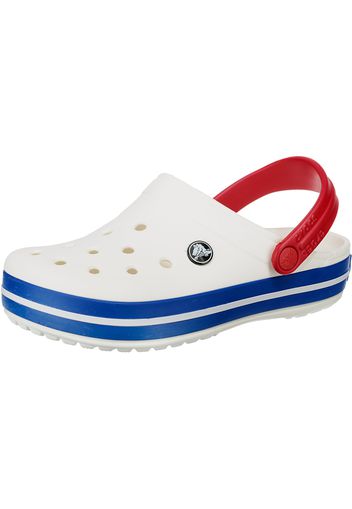 Crocs Clogs 'Crocband'  bianco / blu reale / rosso fuoco