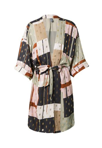 CULTURE Kimono 'Kara'  verde chiaro / navy / oro / cognac