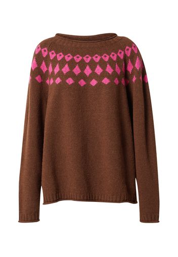 CULTURE Pullover 'Anwar'  marrone / rosa chiaro