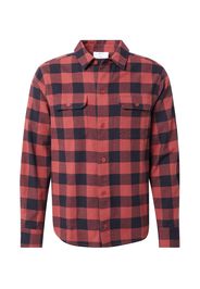 DAN FOX APPAREL Camicia 'Efe'  rosso scuro / nero