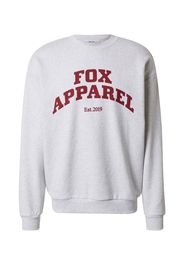 DAN FOX APPAREL Felpa 'Rocco'  grigio chiaro / rosso scuro