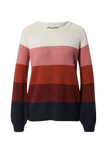 Danefae Pullover 'Lisa'  blu notte / rosso / rosé / bianco naturale