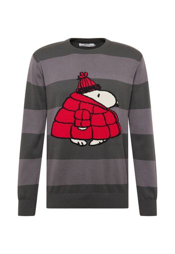 DEDICATED. Pullover 'Mora Snoopy'  antracite / grigio / rosso / bianco / nero