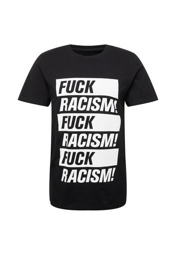DEDICATED. Maglietta 'Stockholm Fuck Racism'  nero / bianco