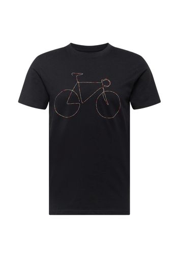 DEDICATED. Maglietta 'Stockholm Rainbow Bicycle'  nero / colori misti