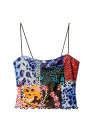 Desigual Top 'AUREM'  blu / giallo scuro / rosso acceso / nero