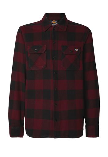 DICKIES Camicia 'NEW SACRAMENTO'  rosso scuro / nero