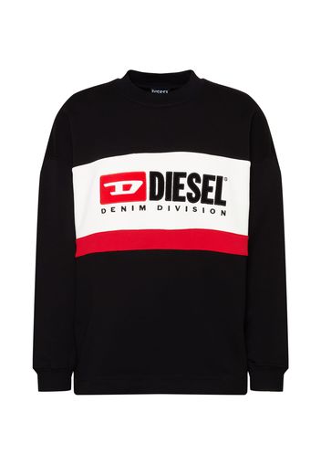 DIESEL Felpa 'TREAPY'  nero / bianco / rosso