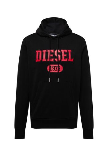 DIESEL Felpa 'GINN'  nero / rosso